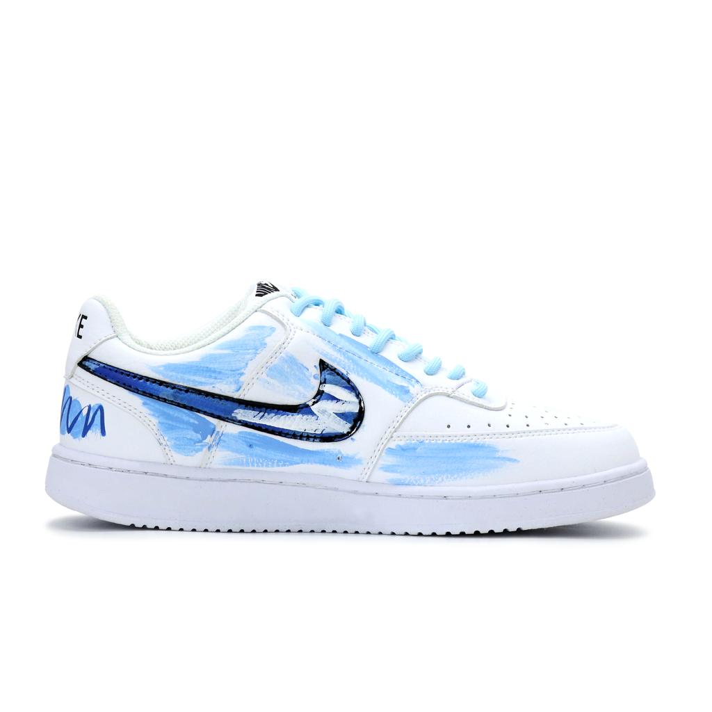 Nike Court Vision 1 Free Country Abrasion Resistant Balance Support Low Top Skateboard Shoes Men's Blue DH2987-101(team1037-)