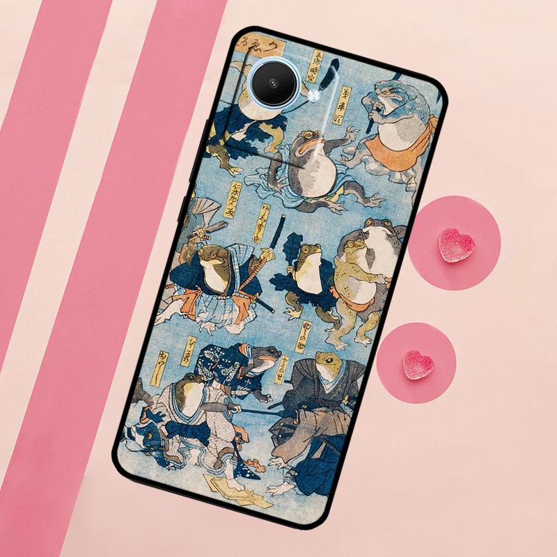 Vintage Retro Frog Mushrooms For Realme 15 10 11 12 13 14 Pro Plus C65 C67 C75 C63 C61 C55 C51 C53 C35 GT6 GT7 Pro Case