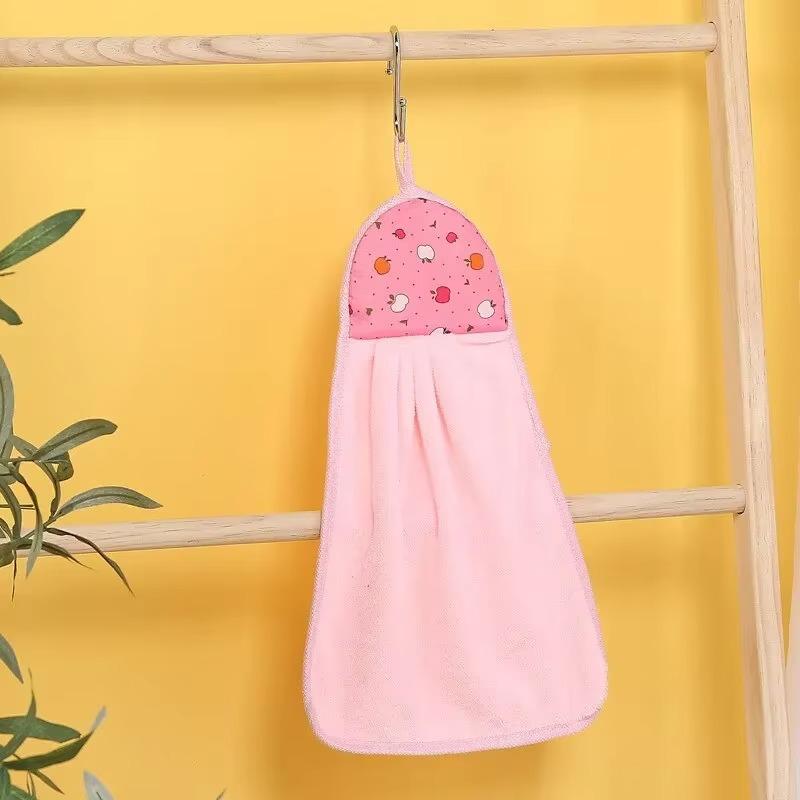 Coral Velvet Bathroom Supplies Soft Hand Towel Absorbent Cloth Dishcloths Hanging Cloth Kitchen Accessories