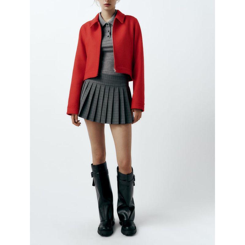 Spring Clothing New Arrival Classic Style Texture Jacket Outwear 2315075 New Year Red Mini Skirt 2318075