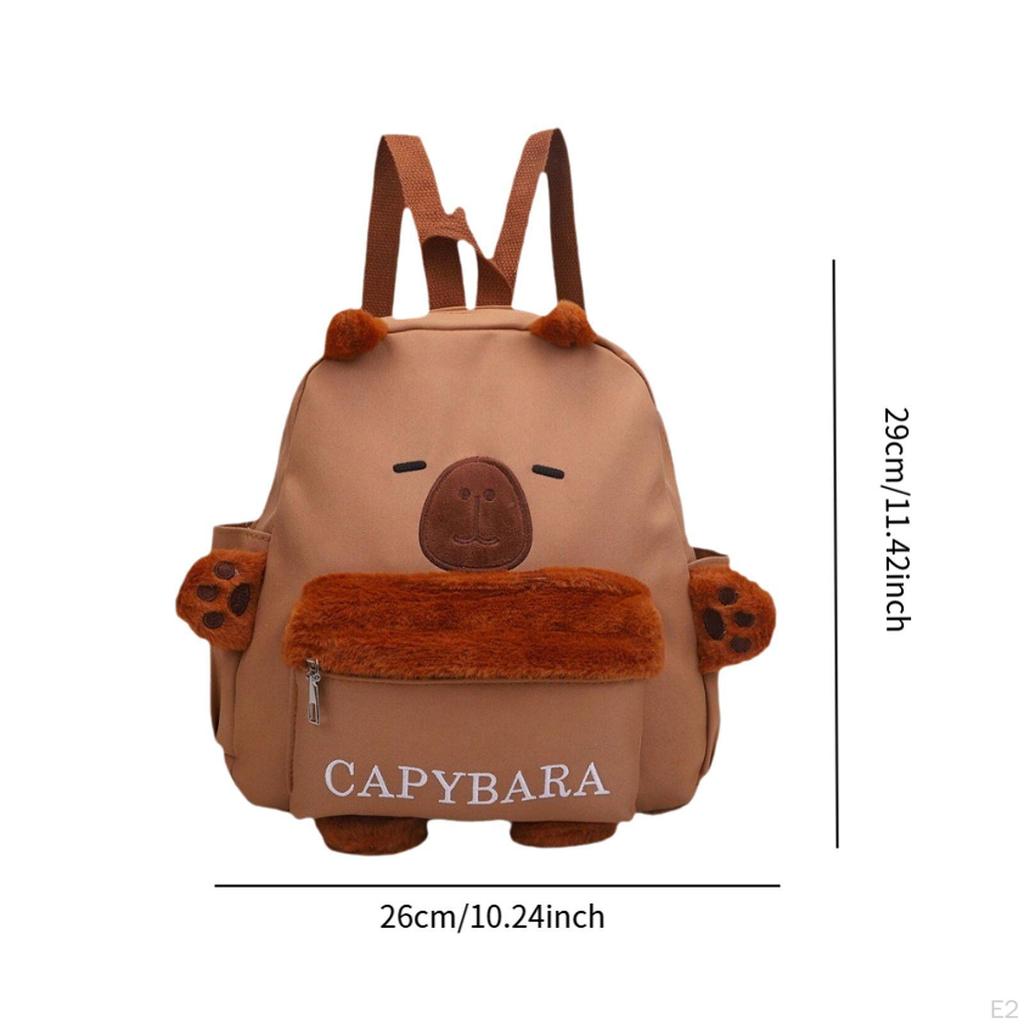 Capybara Plush Backpack Cartoon Casual Stuff Bookbag for Adults Girls Women Boys