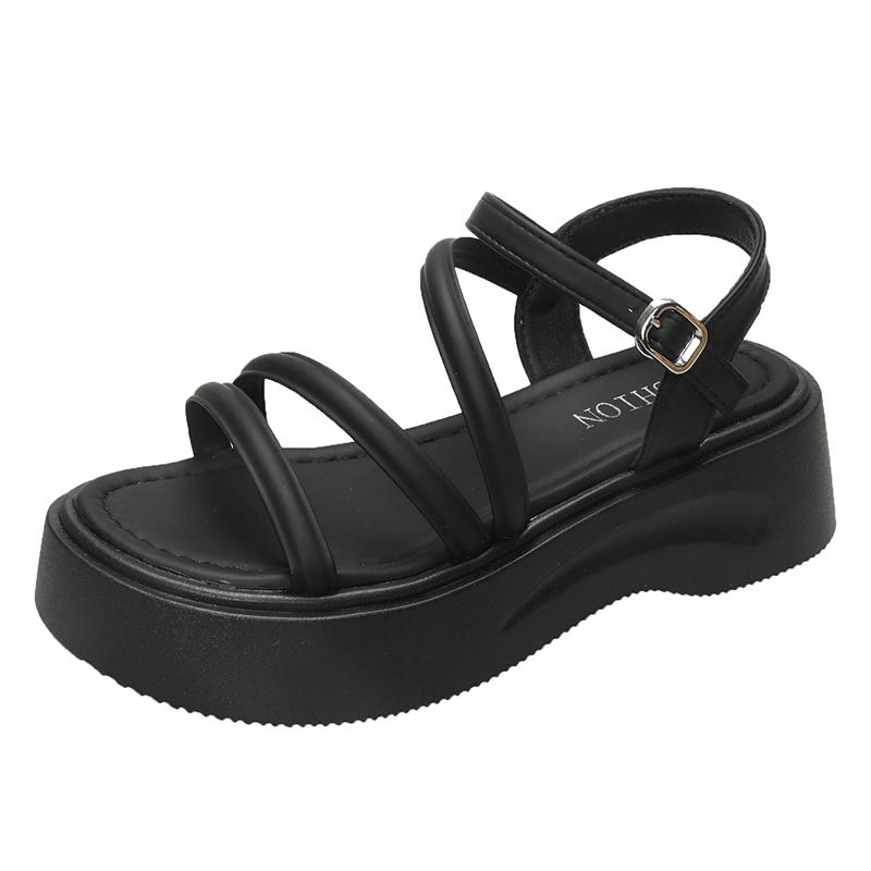 

Fashion Retro Style Women s Summer Soft Sole Flats Sandals Fashion Outdoor Gladiator Footwear for Ladies 35 чёрный