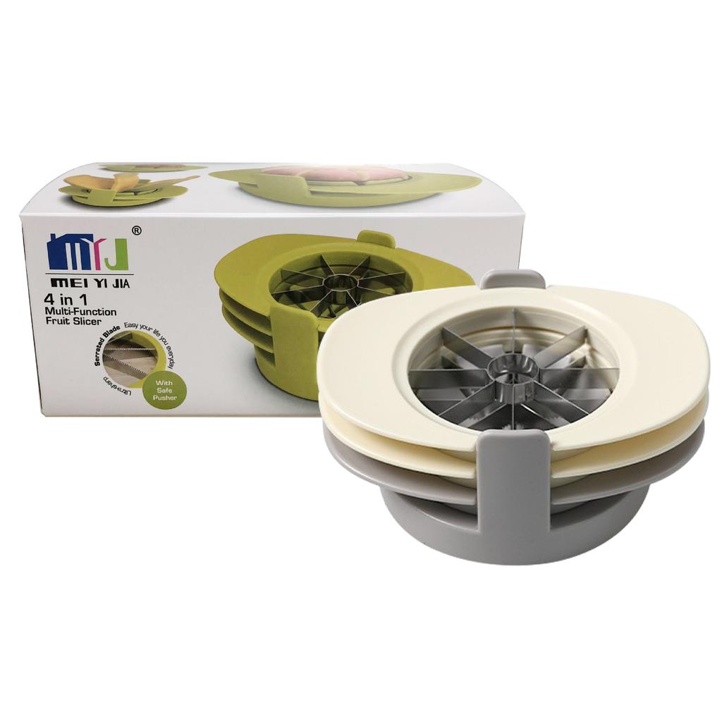 Manufacturer Fruit and vegetable tools Plastic handle Fruit cutting three-piece set Household stainless steel multi-functional fruit cutter set