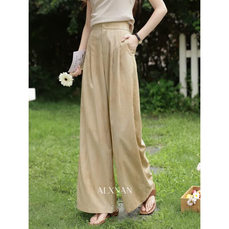 Women s High-Waist Wide-Leg Casual Pants S