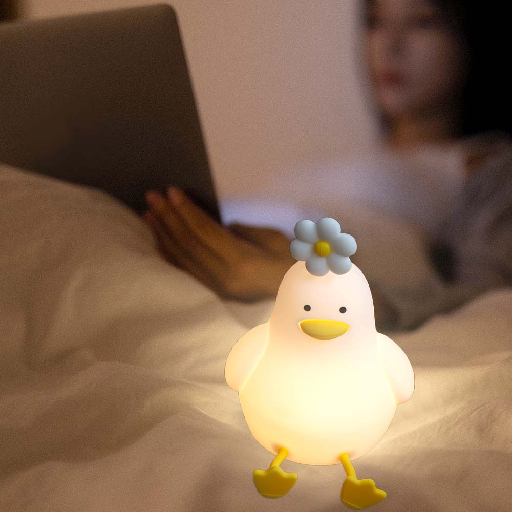 Dimmable Touch Sensor Lamp Cartoon Animal Night Lamp Cute Duck Night Light  Book Lights