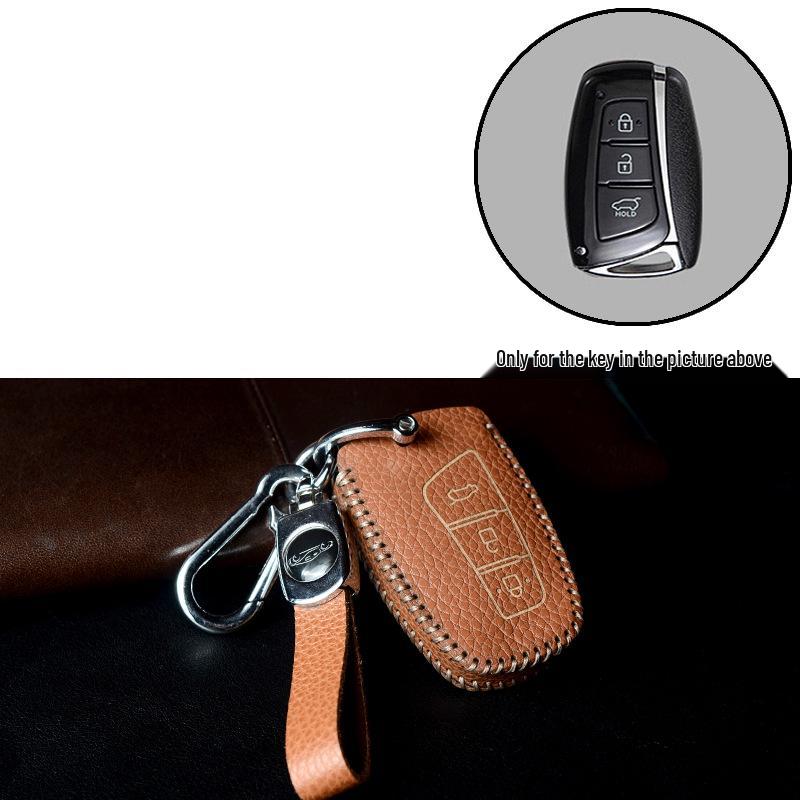 Hyundai Key Protection Leather Cover for Santa Fe, Genesis, Azera, Veloster, Launs Coupe