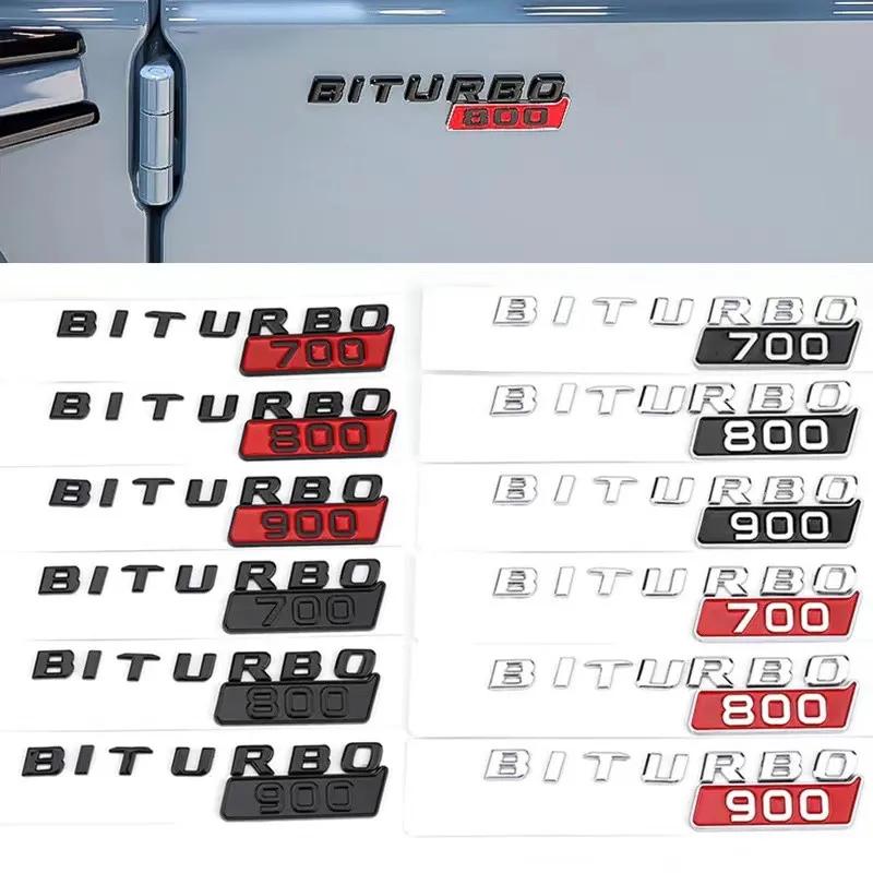 ABS BITURBO 700 800 900 Logo Side Fender Trunk Body Badge Emblem Decals Sticker For Benz Brabus G Class G700 G800 G900 W463 OJ1