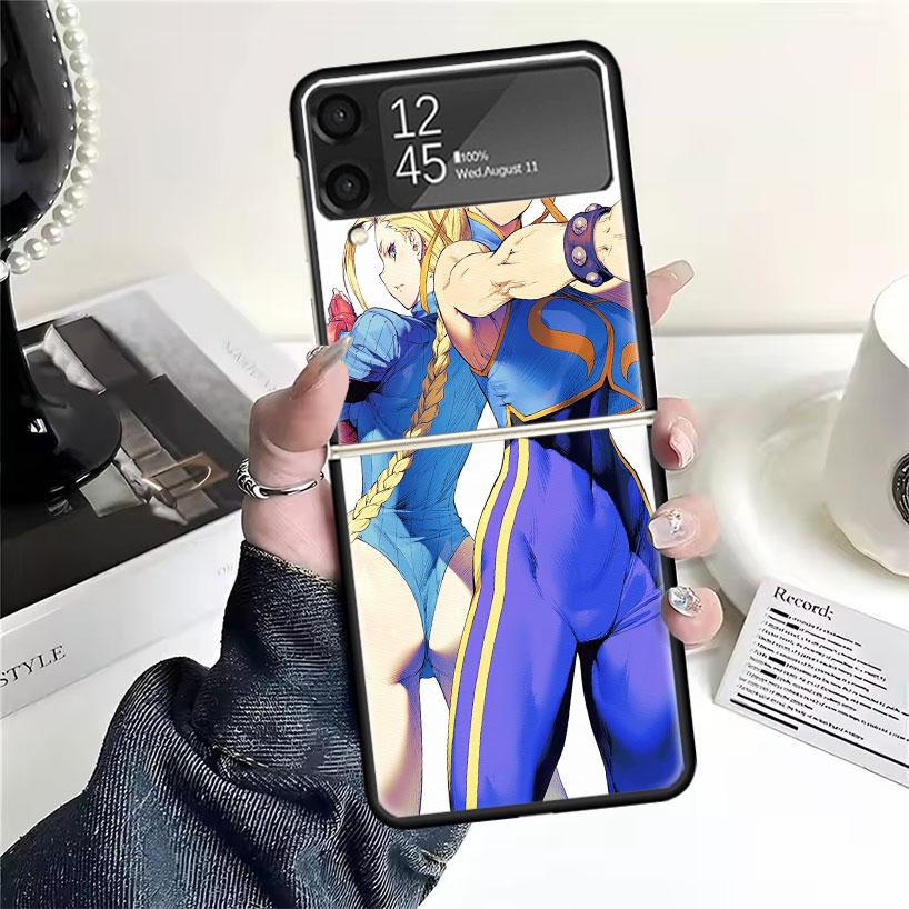 ChunLi S-Street F-FighterS Cases For Samsung Galaxy Z Flip 4 5 6 7 3 Z Flip7 Flip6 Flip4 Flip5 Flip3 5G Hard Shockproof Fundas C