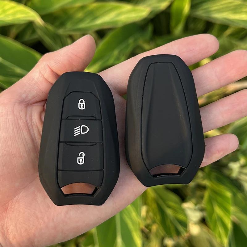Silikon-Autoschlüsselgehäuseabdeckung für Citroen C2 C3 C5 X7 C4 Picasso Berlingo für Peugeot 208 308 408 508 3008 4008 5008 Smart Key