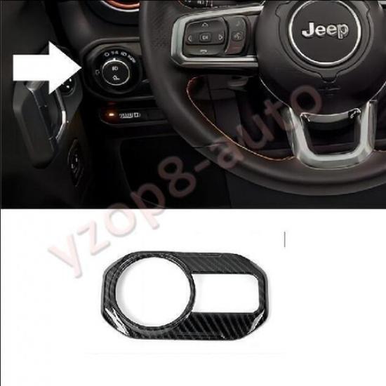 For Jeep Gladiator 20-23 Carbon Fiber Look Function Control Button Frame Trim