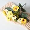 5 Bundles Artificial Flowers Realistic Fade Resistant Faux Silk Flower Bouquet for Vase Home Kitchen Table Decor Wedding Party Centerpiece