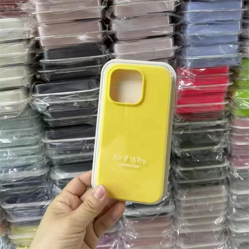 Liquid Silicone Case For Apple iPhone17 Air 15 16E 14 13 12 11 Pro Max Plus Mini XS XR 7/8 SE Phone Official Style Protective Cover