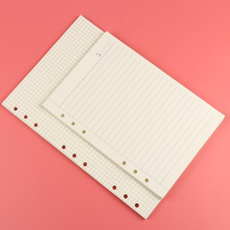 A5/B5 Loose-Leaf Refills: Detachable 6/9-Hole Notebook Pages, Replaceable Binder Core.