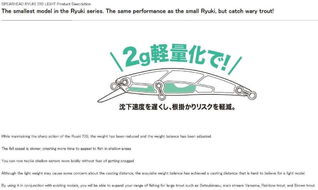 Duo Spearhead Ryuki 70S Light Sinking Lure MCC4026 (7151)