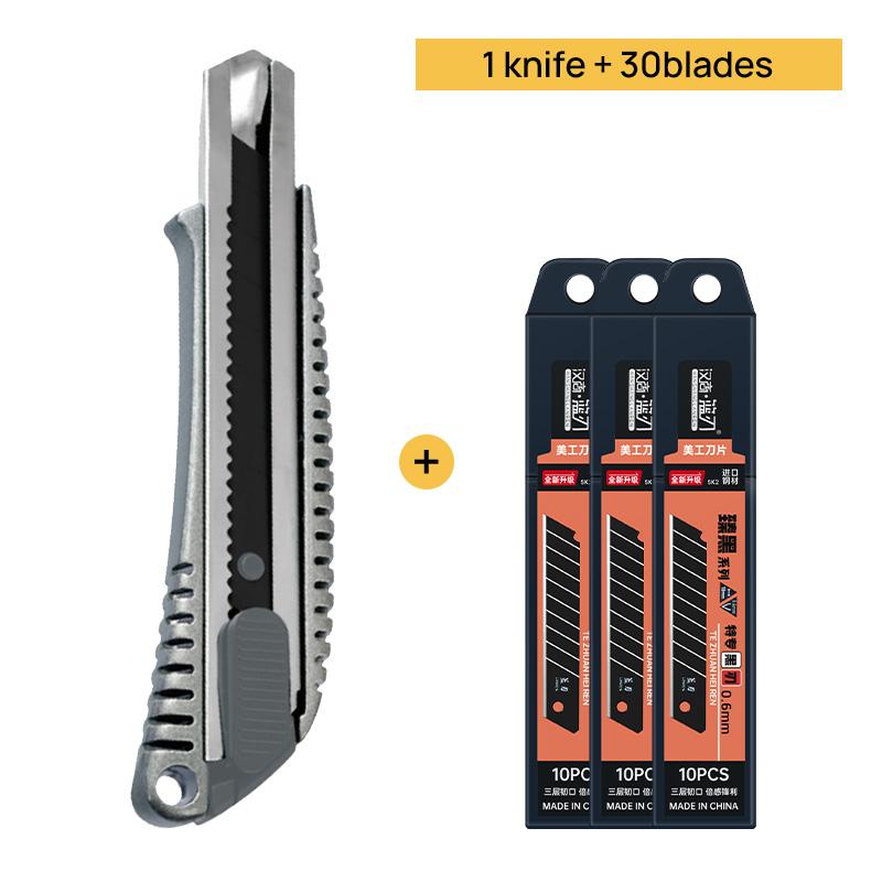Large Art Knife Large Blade Heavy Stainless Steel Thickened Multi-Purpose Wallpaper Knife Tool Knife Stationery Cutting Supplies