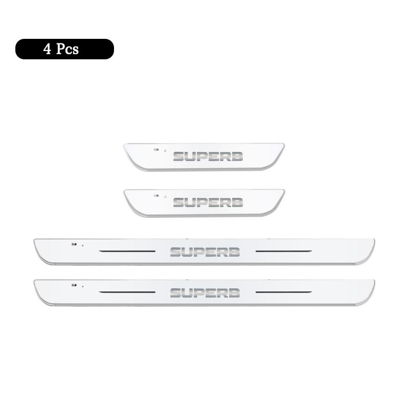 

Car Door Light Projector Lamp Customized Car Logo Luminous LED Welcome Pedal Scuff Plate For Skoda Superb 3 Estate 3V3 3V5 3T5 2