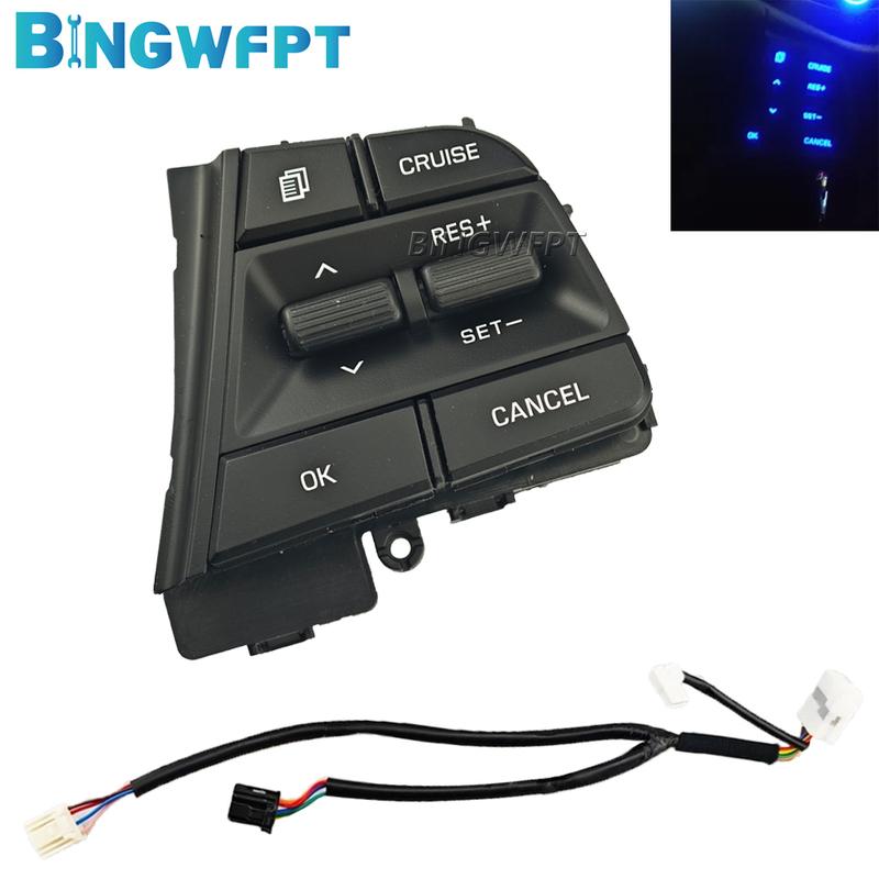 Button+Wire Cruise Control Switch For Hyundai Accent 1.6L 2019 - 2022 Steering Wheel Button