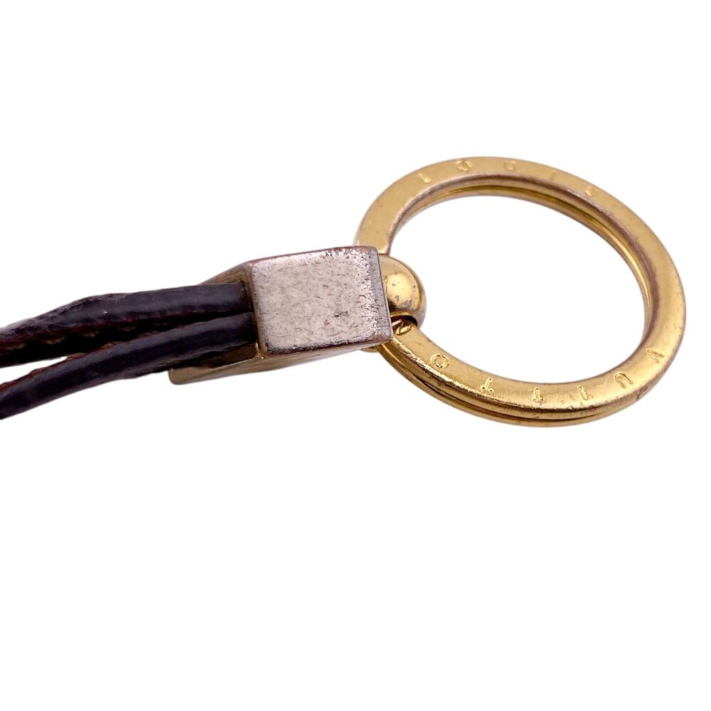 LOUIS VUITTON M65221 Charm key ring Monogram leather Porte Cledragonne Other accessories Brown leather unisex Used