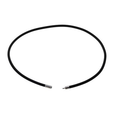 Collana da donna Bracciale da donna in caucciù nero Accessori per gioielli da ragazza 45 cm
