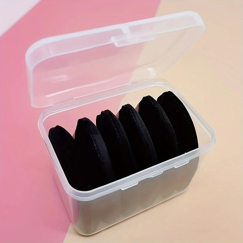 6PCS-boxed Triangle Velvet Powder Puff Make Up Sponges for Face Eyes Contouring Shadow Seal Cosmetic Foundation Makeup Tool