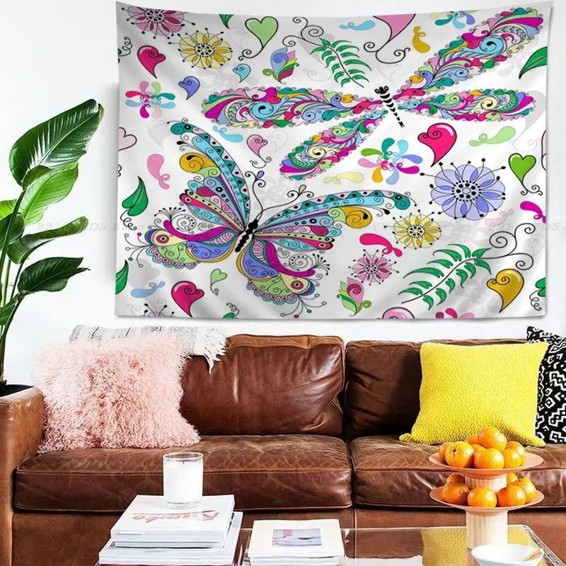 

Гобелен для офиса, гостиной, тропические листья, цветы, настенный гобелен, украшение для дома, гобелен 150x130cm