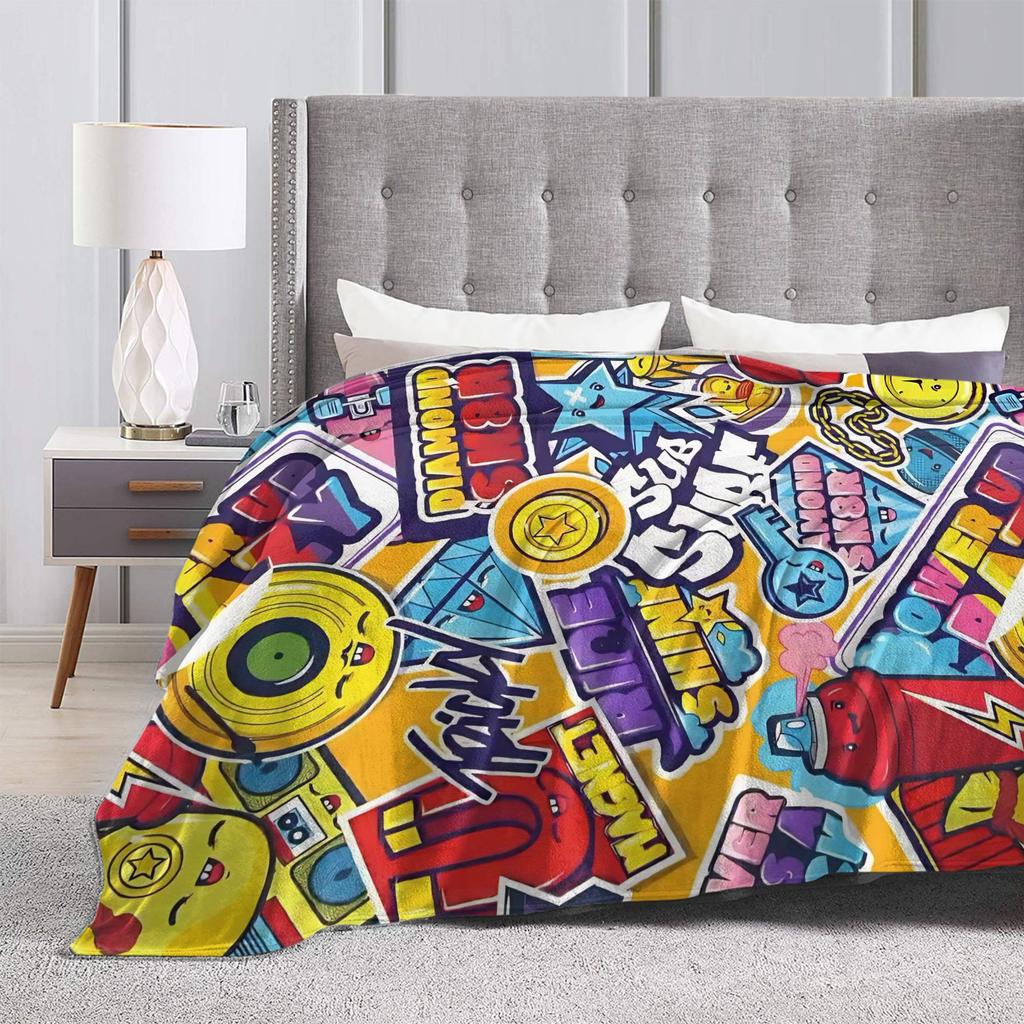 Soft Blankets Decorative Subway-Surfers Jake Tricky  Throw Blanket  Flannel Bedspread For Living Room Funny Sofa Bed Cover