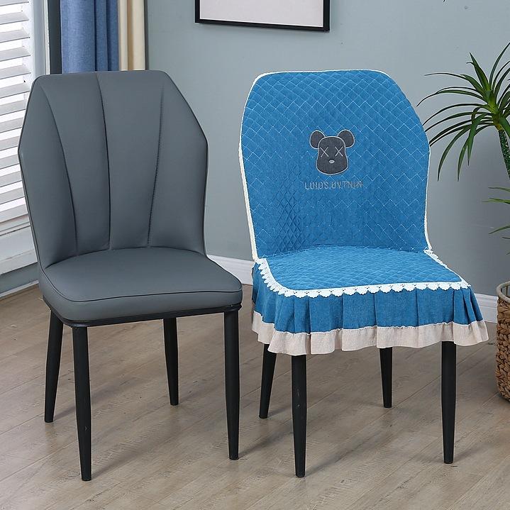Special-Shaped Chair Seat Cushion One-Piece Chair Cover, Light Luxury Dining Table Chair Cover Universal In All Seasons, Non-Slip And Breathable Cover