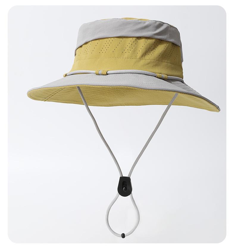 Spring and Summer Fisherman Hat Breathable Sun Shading UV Protection Large Brim Mountaineering Hat Quick Drying Fisherman Hat