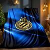 Coperta con Stemma FC Brugge Leggera Ideale per Letto Perfetta per Viaggi, Campeggio, Soggiorni, Uffici, Divani, Regalo di Natale per tifosi