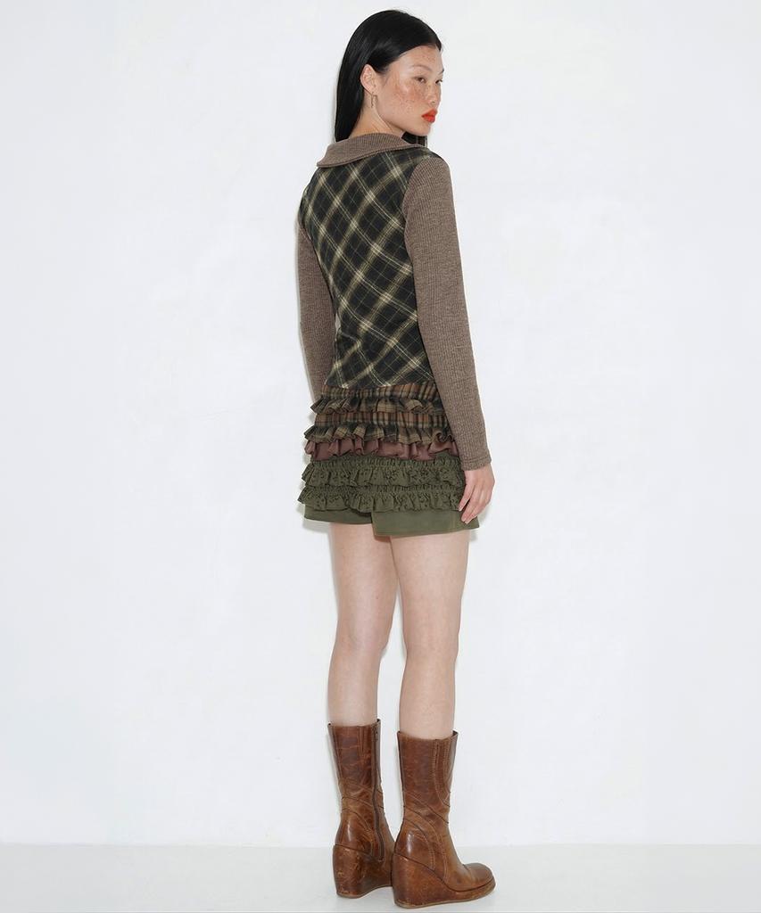 SETSETSET Tattered Skirt Pants