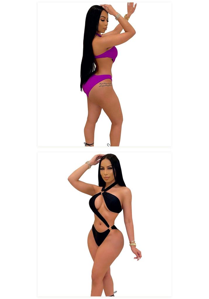 2024 Summer Halterneck Sexy One-Piece Beach Bikini