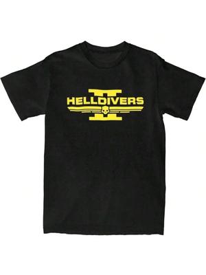 Camiseta para Hombres y Mujeres Fans de Helldivers 2 Entusiasta de Videojuegos Moda Casual de Verano Cuello Redondo Manga Corta Camisetas para Hombre