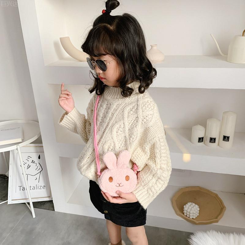 Cute Soft Plush Rabbit Shoulder Bag For Kids Lightweight Mini Design Perfect For Young Girls