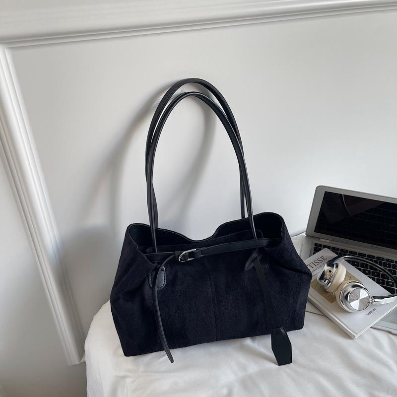 Retro Niche Large-capacity Tote Bag Women's 2025 New Trendy Fashion Simple Women's Bag Commuter Shoulder Armpit Bag