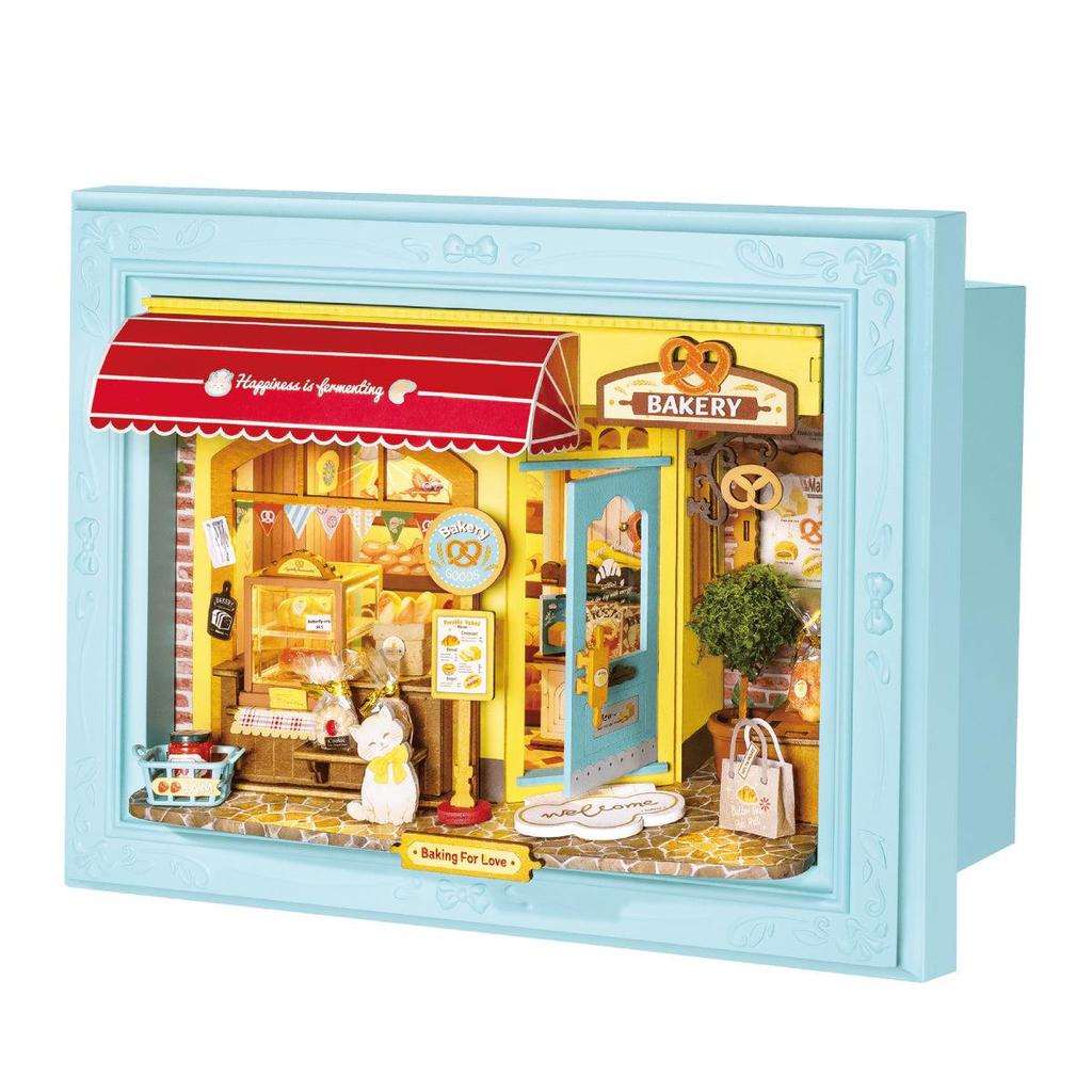 ROBOTIME Rolife 3D Puzzles Fluffy Cat Bakery 3D Wooden Puzzle DP001