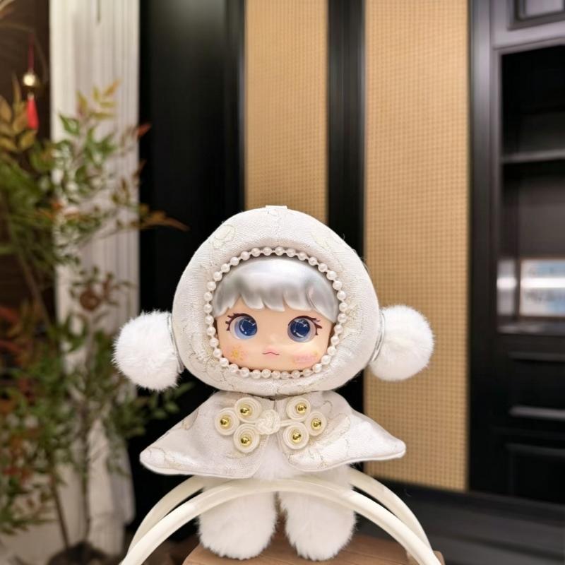 Chinese Style Cloak Vinyl Doll Pendant Plush Toy Soft Fluffy Exquisite For Girls Gift Bag Decoration Collection