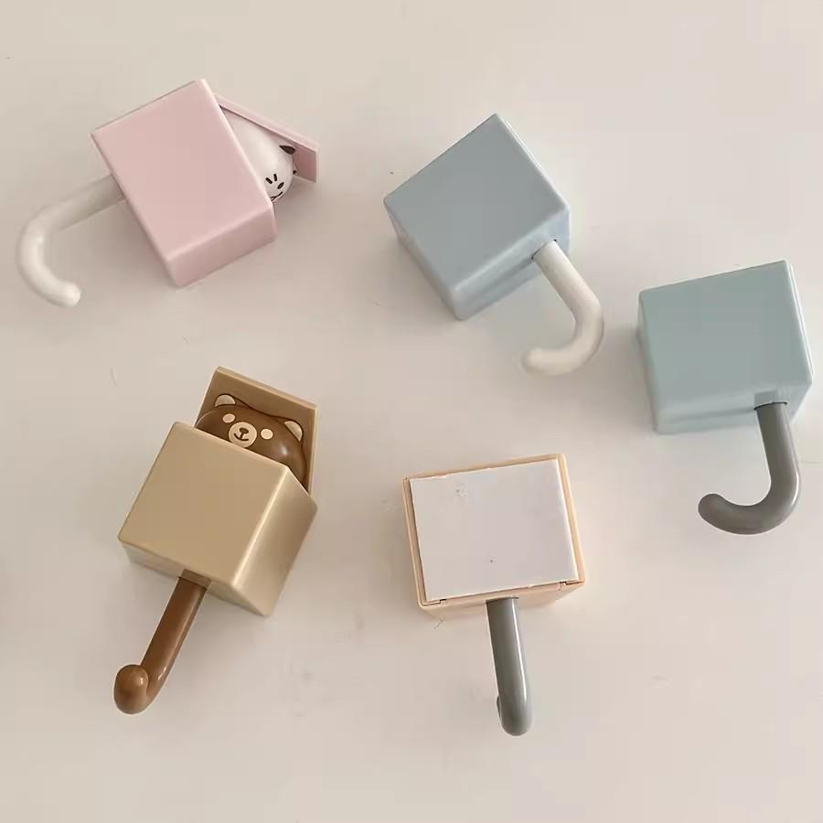 Cartoon Süße Katze Teleskop-Haken - Stark, Spurlos, Kreatives Design für Schlafzimmer