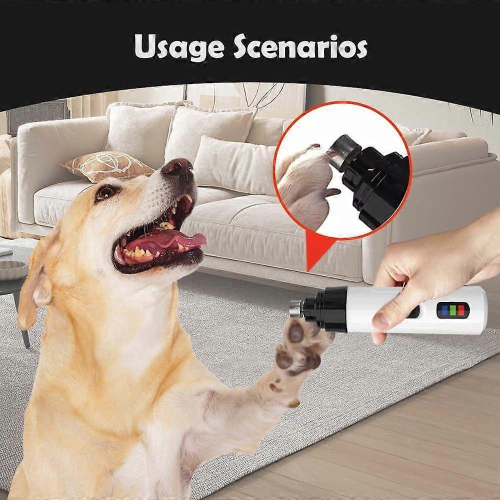 Hundenagelschleifer, 2025 Neuer elektrischer Nagelschneider für Hunde, USB-wiederaufladbare Hundennagelknipser, Ultra-leiser Betrieb, Haustier-Nagelschleifer Pfotenpflege &