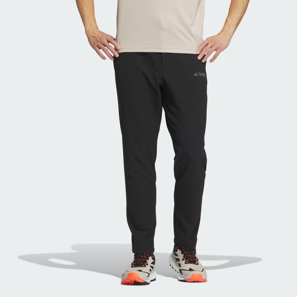 Adidas Kartáčované kalhoty Jednobarevné Logo Outdoorové sportovní Dlouhé kalhoty Pánské kalhoty Černé IS8912