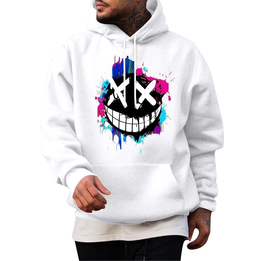 Men's Casual Hoodie Fashion  Sweatshirt With Hood Leisure Tops Teenager Streetwear Fashion Long Sleeve Shirt Warm