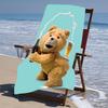 Proof Beach Towel with a Cartoon Teddy Bear Ted2 Pattern - Soft,absorbent,quick-drying,machine Washable - Perfect for Swimming,camping,bathing