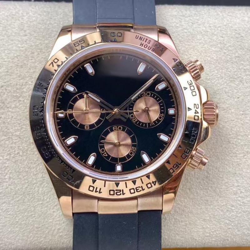 Rolex Daytona 40mm Diamond-Inlaid Multifunctional Automatic Mechanical Men's Watch.