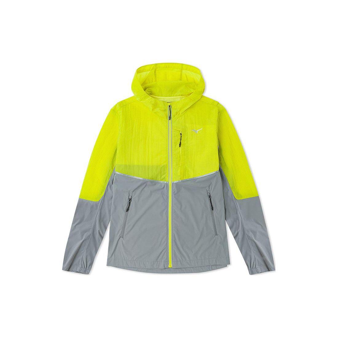 

Mizuno Color Block Hooded Zipper Waterproof Casual Long Sleeve Jacket Men Jacket Fluorescent-Yellow J2CE24P1-49 XL
