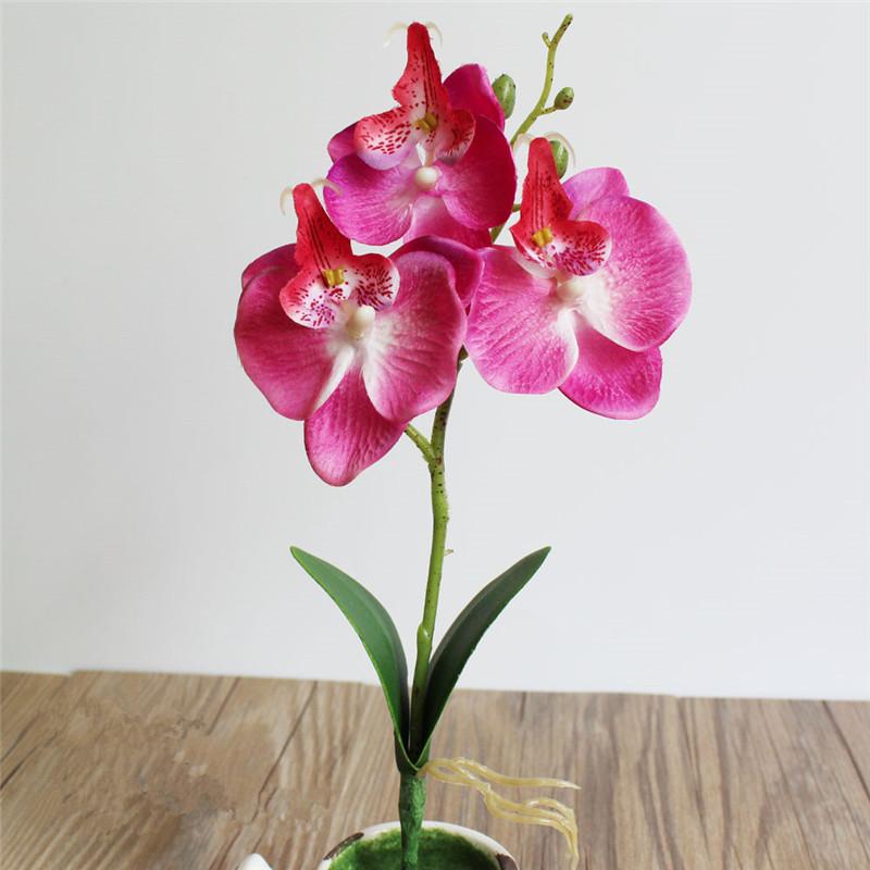 1Pc Artificial Flower Butterfly Orchid Silk Home Wedding Party Decoration DIY Arrangement Accessories