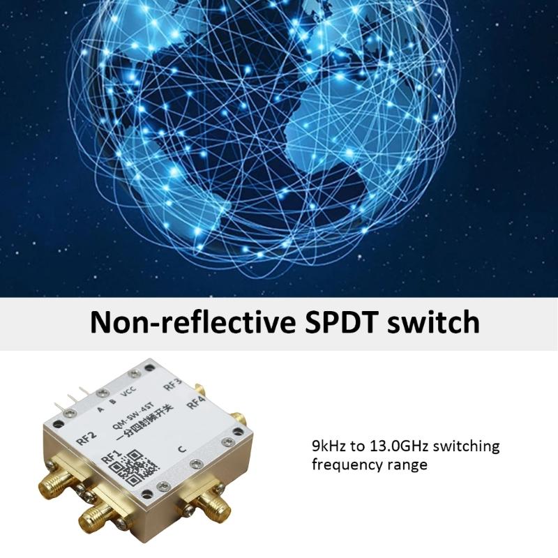 SP4T sSwitch DC00.1-0.1-6GHz RF Switches 1 to 4 RF Single Poles Four Throw Switches Switching Microwave Electronic Switc