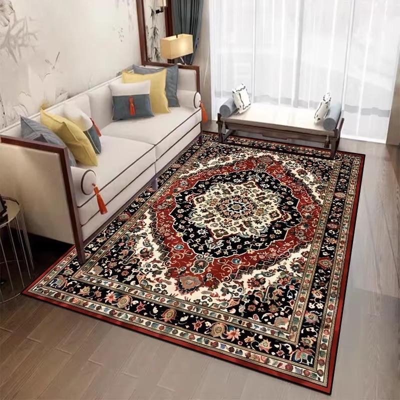 Red Persian Large Area Living Room Carpet Lounge Easy Clean Floor Mats Bedroom Non-slip Bedside Rugs Room Decor Classical Carpet