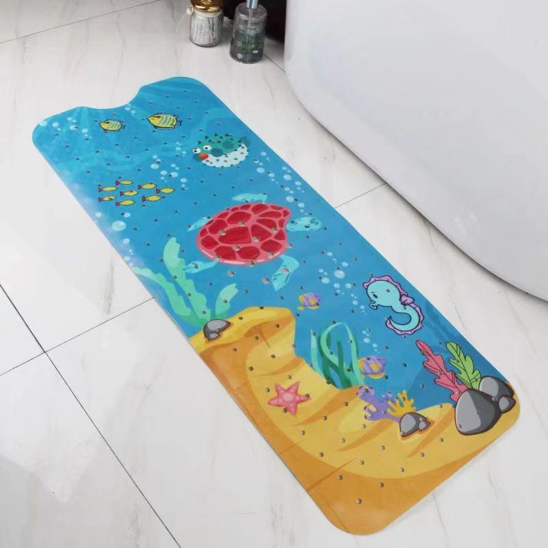 PVC Cartoon Non-Slip Bathtub Mat for Kids - Creative Bathroom Floor Mat