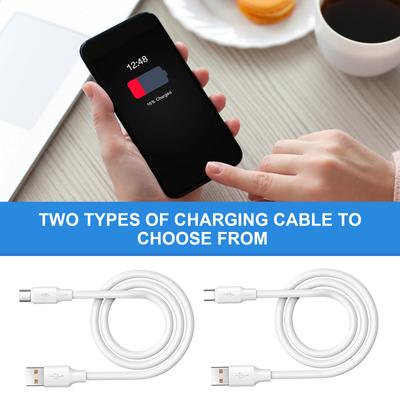 Cavo di alimentazione USB a Tipo C/Micro USB da 3,2 piedi Cavo dati a ricarica rapida Supporto Ricarica rapida ad alta potenza 120W