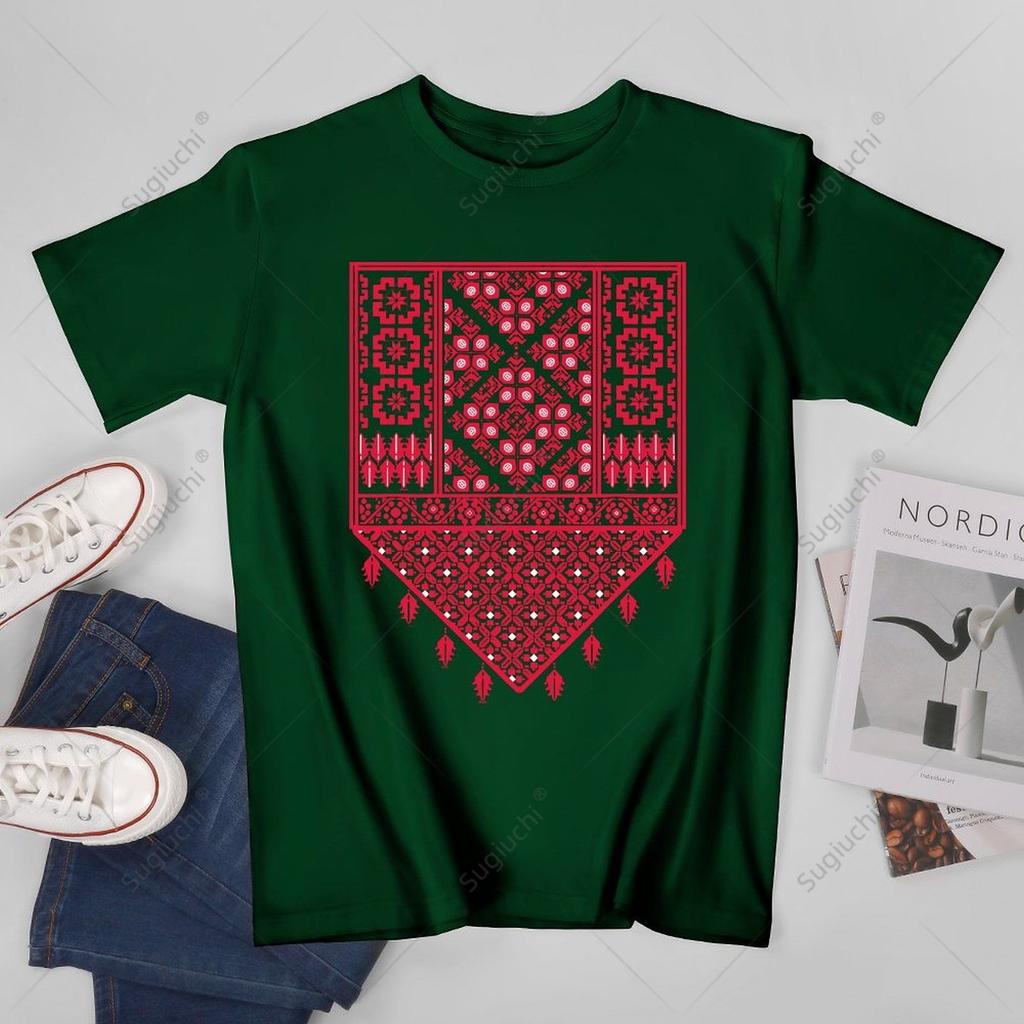 Unisex Unisex Palästina Palästinensisch Traditionelles Stickmuster Gedrucktes Design T-Shirt Tees T-Shirts WoUnisex Jungen 100% Baumwolle TShi