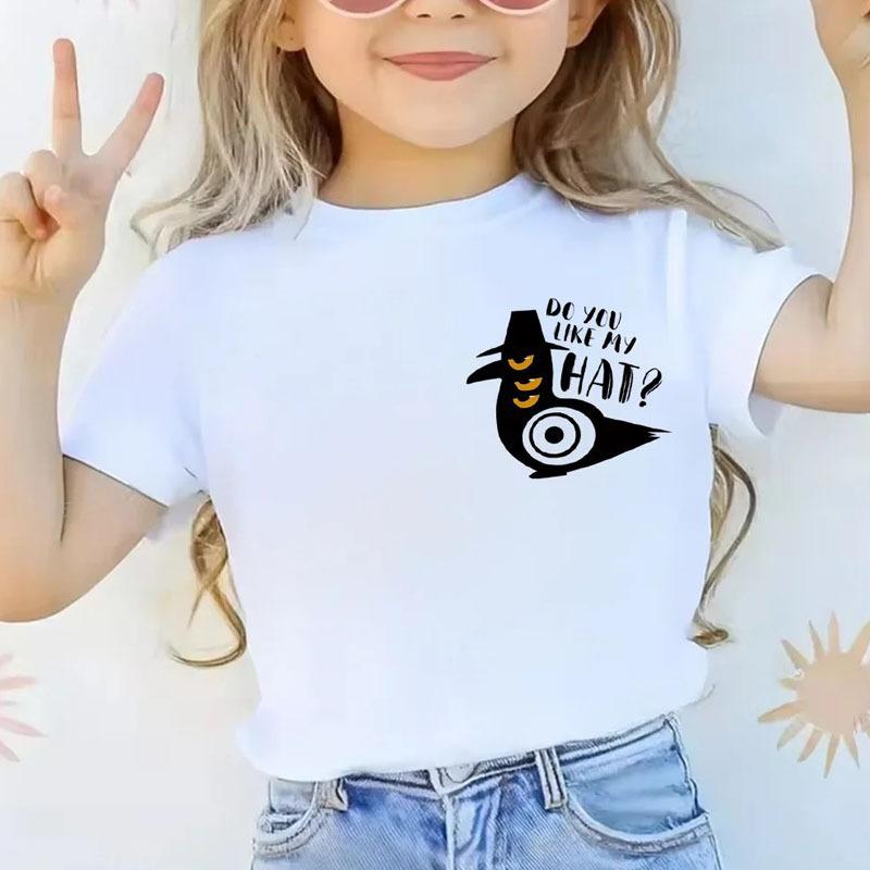 Comfortable Versatile Children's Clothing Top Fashion Printed Short Sleeves Loose T-Shirts Girls